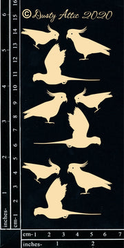 Birds #4 - DUSTY ATTIC Chip Board DA2598